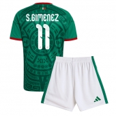 Billige Mexico Santiago Gimenez #11 Hjemmebanetrøje Børn VM 2026 Kort ærmer (+ bukser)