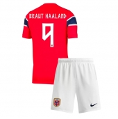 Billige Norge Erling Haaland #9 Hjemmebanetrøje Børn VM 2026 Kort ærmer (+ bukser)