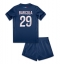 Billige Paris Saint-Germain Bradley Barcola #29 Hjemmebanetrøje Børn 2024-25 Kort ærmer (+ bukser)