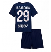 Billige Paris Saint-Germain Bradley Barcola #29 Hjemmebanetrøje Børn 2025-26 Kort ærmer (+ bukser)