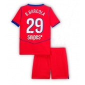 Billige Paris Saint-Germain Bradley Barcola #29 Tredje trøje Børn 2025-26 Kort ærmer (+ bukser)