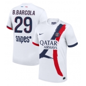 Billige Paris Saint-Germain Bradley Barcola #29 Udebanetrøje 2025-26 Kort ærmer