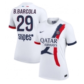 Billige Paris Saint-Germain Bradley Barcola #29 Udebanetrøje Dame 2025-26 Kort ærmer