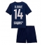 Billige Paris Saint-Germain Desire Doue #14 Hjemmebanetrøje Børn 2025-26 Kort ærmer (+ bukser)