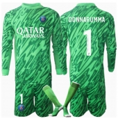 Billige Paris Saint-Germain Gianluigi Donnarumma #1 Målmand Hjemmebanetrøje Børn 2024-25 Lange ærmer (+ bukser)