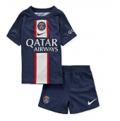 Billige Paris Saint-Germain Hjemmebanetrøje Børn 2022-23 Kort ærmer (+ bukser)