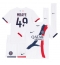 Billige Paris Saint-Germain Ibrahim Mbaye #49 Udebanetrøje Børn 2025-26 Kort ærmer (+ bukser)