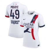 Billige Paris Saint-Germain Ibrahim Mbaye #49 Udebanetrøje Dame 2025-26 Kort ærmer