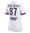 Billige Paris Saint-Germain Joao Neves #87 Udebanetrøje Dame 2025-26 Kort ærmer