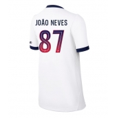 Billige Paris Saint-Germain Joao Neves #87 Udebanetrøje Dame 2026-27 Kort ærmer