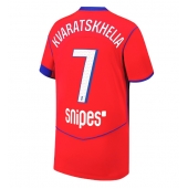Billige Paris Saint-Germain Khvicha Kvaratskhelia #7 Tredje trøje 2025-26 Kort ærmer