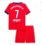 Billige Paris Saint-Germain Khvicha Kvaratskhelia #7 Tredje trøje Børn 2025-26 Kort ærmer (+ bukser)