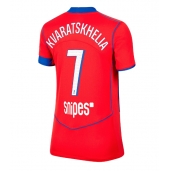 Billige Paris Saint-Germain Khvicha Kvaratskhelia #7 Tredje trøje Dame 2025-26 Kort ærmer