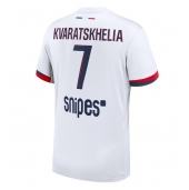 Billige Paris Saint-Germain Khvicha Kvaratskhelia #7 Udebanetrøje 2025-26 Kort ærmer