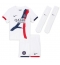 Billige Paris Saint-Germain Khvicha Kvaratskhelia #7 Udebanetrøje Børn 2025-26 Kort ærmer (+ bukser)