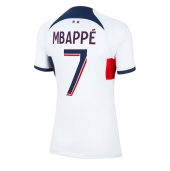 Billige Paris Saint-Germain Kylian Mbappe #7 Udebanetrøje Dame 2023-24 Kort ærmer