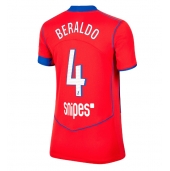 Billige Paris Saint-Germain Lucas Beraldo #4 Tredje trøje Dame 2025-26 Kort ærmer