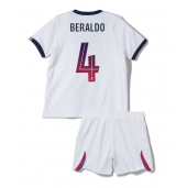 Billige Paris Saint-Germain Lucas Beraldo #4 Udebanetrøje Børn 2026-27 Kort ærmer (+ bukser)