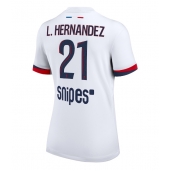 Billige Paris Saint-Germain Lucas Hernandez #21 Udebanetrøje Dame 2025-26 Kort ærmer