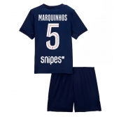 Billige Paris Saint-Germain Marquinhos #5 Hjemmebanetrøje Børn 2025-26 Kort ærmer (+ bukser)