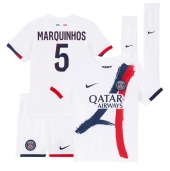Billige Paris Saint-Germain Marquinhos #5 Udebanetrøje Børn 2025-26 Kort ærmer (+ bukser)