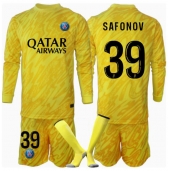 Billige Paris Saint-Germain Matvei Safonov #39 Målmand Tredje trøje Børn 2024-25 Lange ærmer (+ bukser)