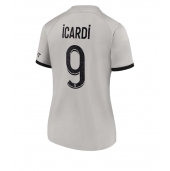 Billige Paris Saint-Germain Mauro Icardi #9 Udebanetrøje Dame 2022-23 Kort ærmer