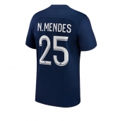 Billige Paris Saint-Germain Nuno Mendes #25 Hjemmebanetrøje 2022-23 Kort ærmer