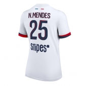 Billige Paris Saint-Germain Nuno Mendes #25 Udebanetrøje Dame 2025-26 Kort ærmer