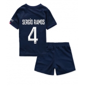 Billige Paris Saint-Germain Sergio Ramos #4 Hjemmebanetrøje Børn 2022-23 Kort ærmer (+ bukser)