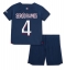 Billige Paris Saint-Germain Sergio Ramos #4 Hjemmebanetrøje Børn 2023-24 Kort ærmer (+ bukser)