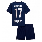 Billige Paris Saint-Germain Vitinha #17 Hjemmebanetrøje Børn 2025-26 Kort ærmer (+ bukser)