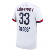 Billige Paris Saint-Germain Warren Zaire-Emery #33 Udebanetrøje 2025-26 Kort ærmer