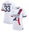 Billige Paris Saint-Germain Warren Zaire-Emery #33 Udebanetrøje Dame 2024-25 Kort ærmer