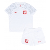 Billige Polen Hjemmebanetrøje Børn VM 2022 Kort ærmer (+ bukser)