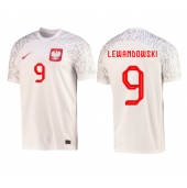 Billige Polen Robert Lewandowski #9 Hjemmebanetrøje VM 2022 Kort ærmer