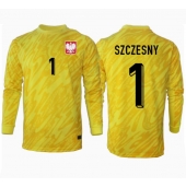 Billige Polen Wojciech Szczesny #1 Målmand Hjemmebanetrøje EM 2024 Lange ærmer