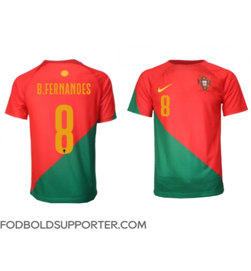 Billige Portugal Bruno Fernandes #8 Hjemmebanetrøje VM 2022 Kort ærmer