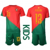 Billige Portugal Danilo Pereira #13 Hjemmebanetrøje Børn VM 2022 Kort ærmer (+ bukser)