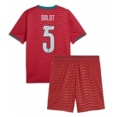 Billige Portugal Diogo Dalot #5 Hjemmebanetrøje Børn VM 2026 Kort ærmer (+ bukser)