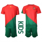 Billige Portugal Hjemmebanetrøje Børn VM 2022 Kort ærmer (+ bukser)