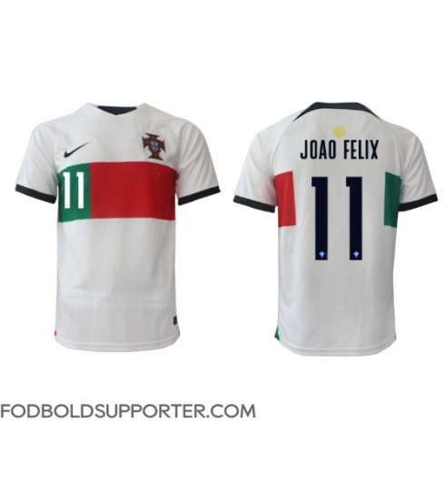 Billige Portugal Joao Felix #11 Udebanetrøje VM 2022 Kort ærmer