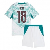 Billige Portugal Pedro Neto #18 Udebanetrøje Børn VM 2026 Kort ærmer (+ bukser)