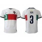 Billige Portugal Pepe #3 Udebanetrøje VM 2022 Kort ærmer