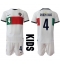 Billige Portugal Ruben Dias #4 Udebanetrøje Børn VM 2022 Kort ærmer (+ bukser)
