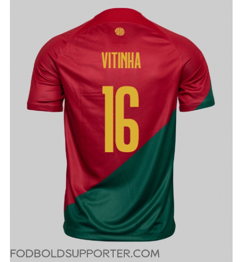Billige Portugal Vitinha #16 Hjemmebanetrøje VM 2022 Kort ærmer