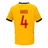 Billige RC Lens Kevin Danso #4 Hjemmebanetrøje 2024-25 Kort ærmer