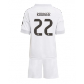 Billige Real Madrid Antonio Rudiger #22 Hjemmebanetrøje Børn 2025-26 Kort ærmer (+ bukser)