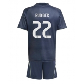 Billige Real Madrid Antonio Rudiger #22 Udebanetrøje Børn 2025-26 Kort ærmer (+ bukser)