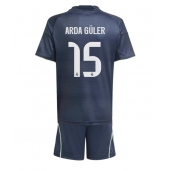Billige Real Madrid Arda Guler #15 Udebanetrøje Børn 2025-26 Kort ærmer (+ bukser)